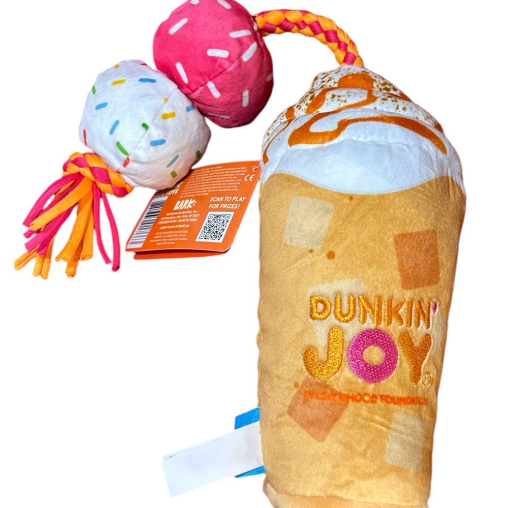 Bark Dunkin Dog Toys (Signature Latte)
